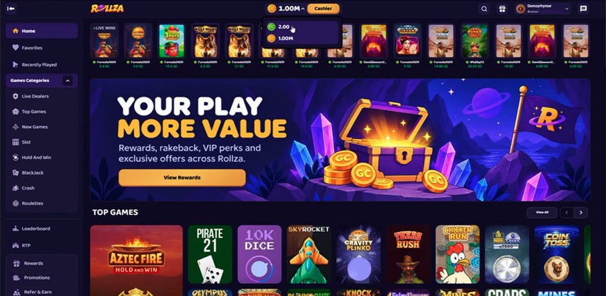 Rollza Homepage