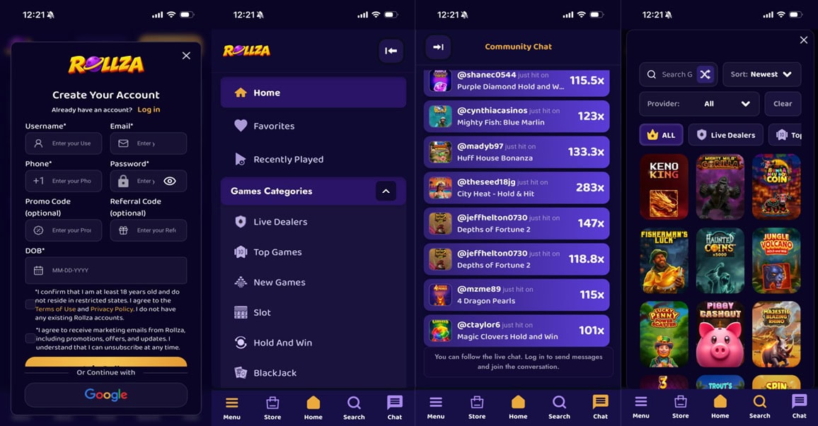 Rollza UX