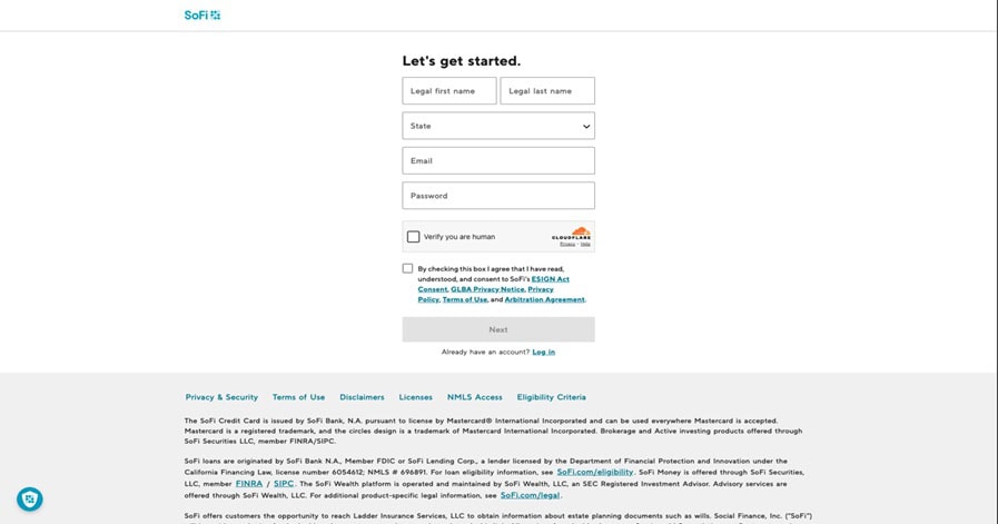 SoFi Register