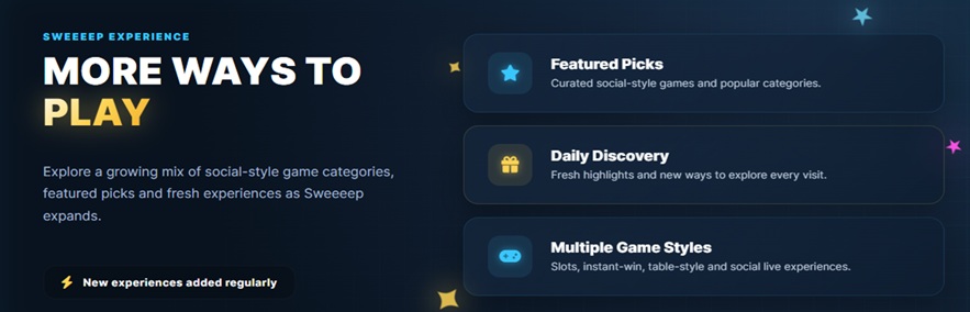 Sweeeep.us Play Modes