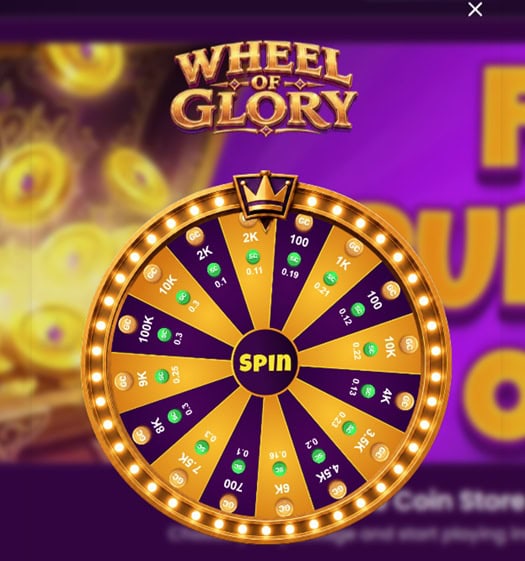 Vegas Glory Wheel Bonus