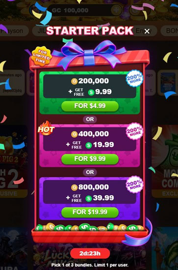 WinSpree Deposit Bonuses