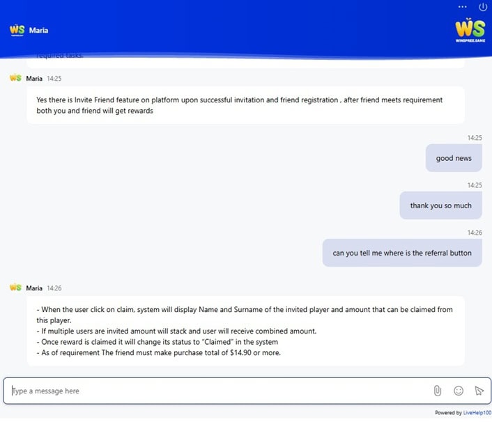 WinSpree Support
